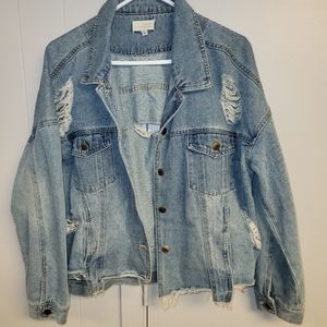 caution to the wind denim jacket